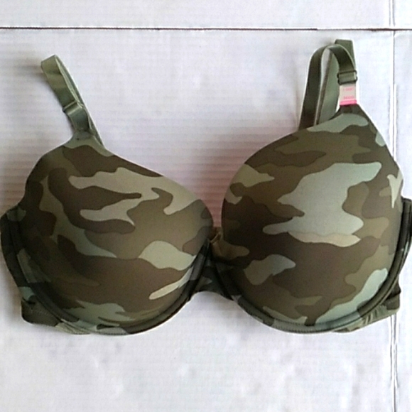 Victoria's Secret Camo Bra 36DD And 2 Panties Large - Picture 2 of 9